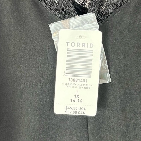 NWT Torrid Lace Short Sleeve Top - Picture 6 of 11